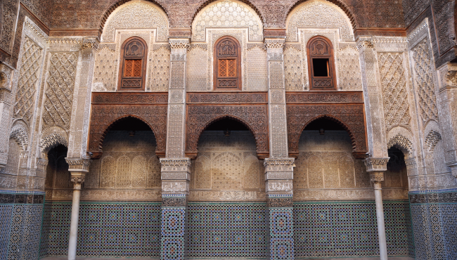 the Medersa of Attarine a historical monument in fes