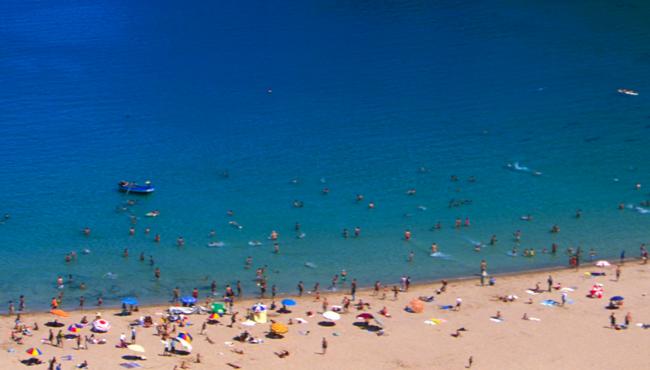 al hoceaima city beach in the summer tourism in morocco