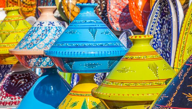 Moroccans crafts and traditionals products for shopping in the soulk of safi