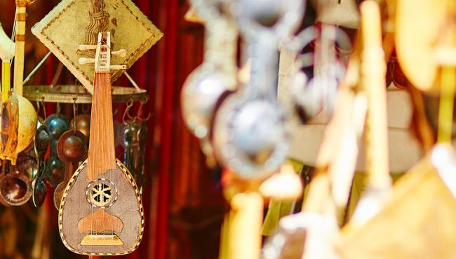 essaouira morocco traditional handmade crafts musical instrument shopping tourism 