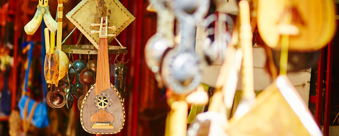 essaouira morocco traditional handmade crafts musical instrument shopping tourism 
